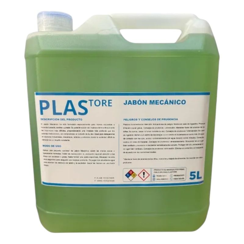 GENERICO - Jabón Mecanico 5 Lts Plastore