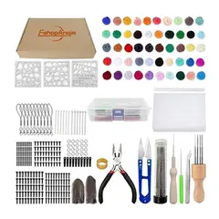OFERTABKN - Kit 50 Vellón Lanas Fieltro Agujas Needle Felting Accesorios