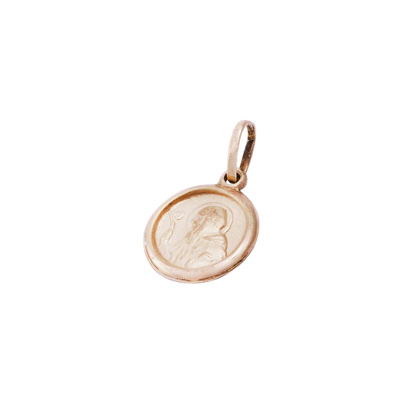 JB JOYAS BARON - Colgante Oro Miel 18kt San Benito con Bisel