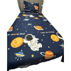 GENERICO - Sábanas niña niño infantil plaza y media Astronauta