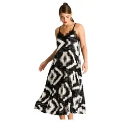 LORENZO DI PONTTI - Vestido Midi Plisado Zebra