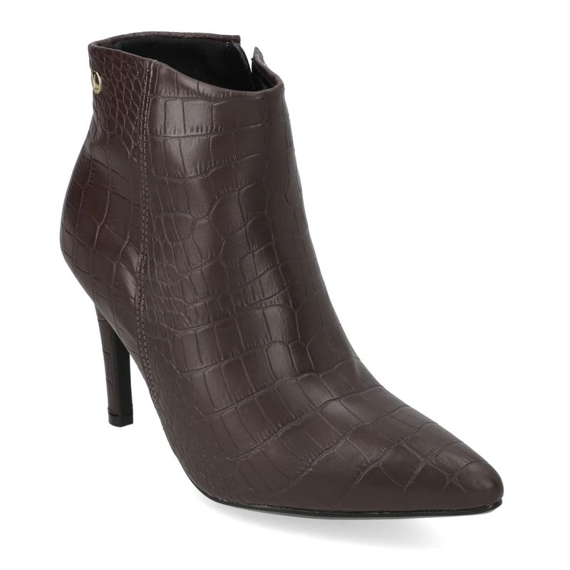 VIZZANO - Botin Croco Taco Aguja 10 cm Chocolate Vizzano