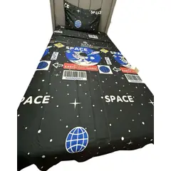 GENERICO - Sábanas plaza y media infantil niña niño diseño deAstronauta Espacio