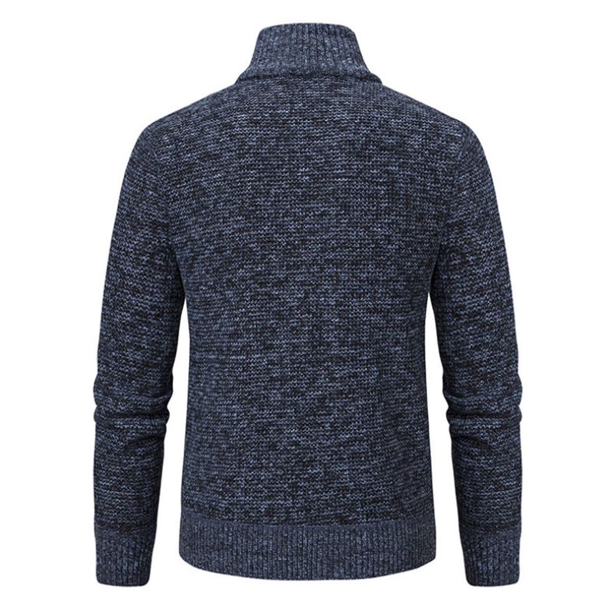 GIOIO - Cárdigan Hombre Tejido Grueso Cuello Alto Forro Polar Urbano Liso​