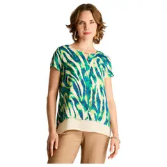 LORENZO DI PONTTI - Blusa Verde Estampado Jungle