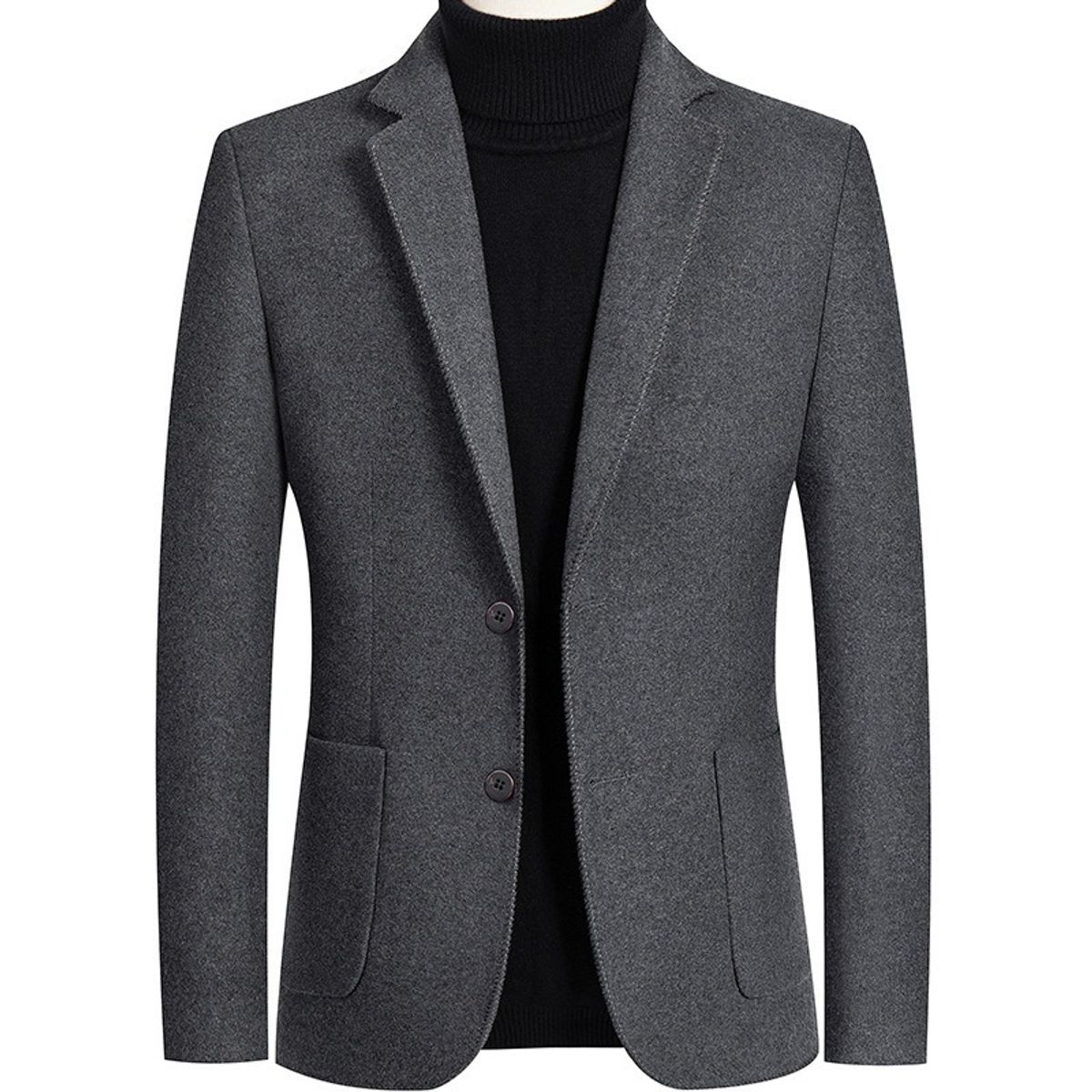 GIOIO - Saco Hombre Urbano Mezcla Lana Elegante Diario Oficina​