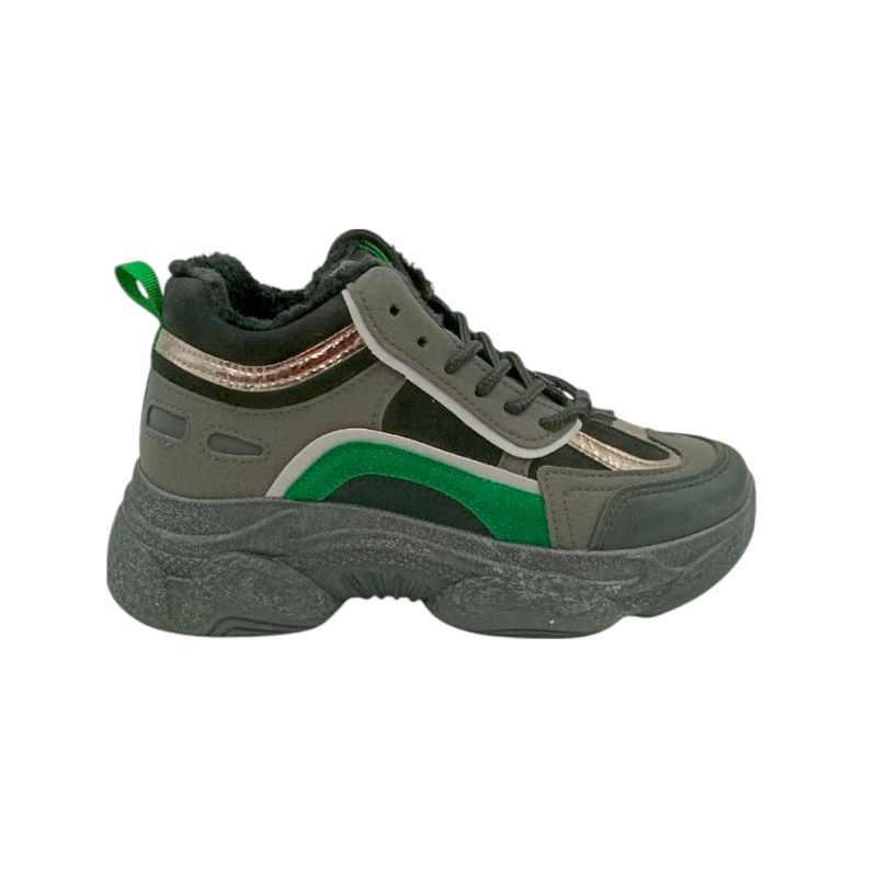 HERIEL - Zapatilla Gris Plataforma Mujer