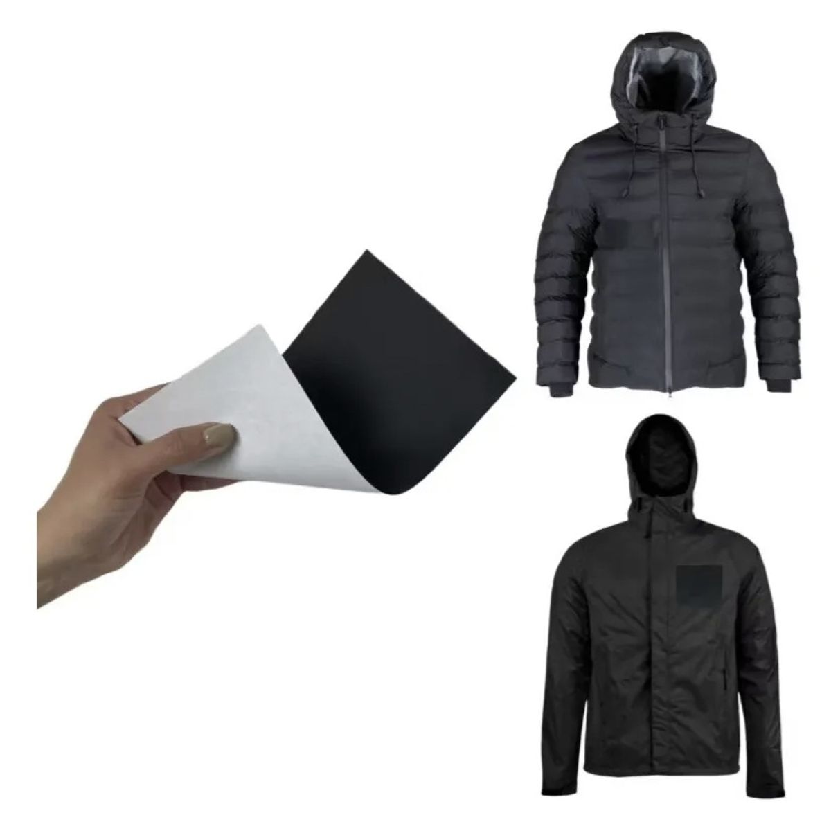 GENERICO - Parche Parkas Chaquetas Insuladas 20x10cm Negro