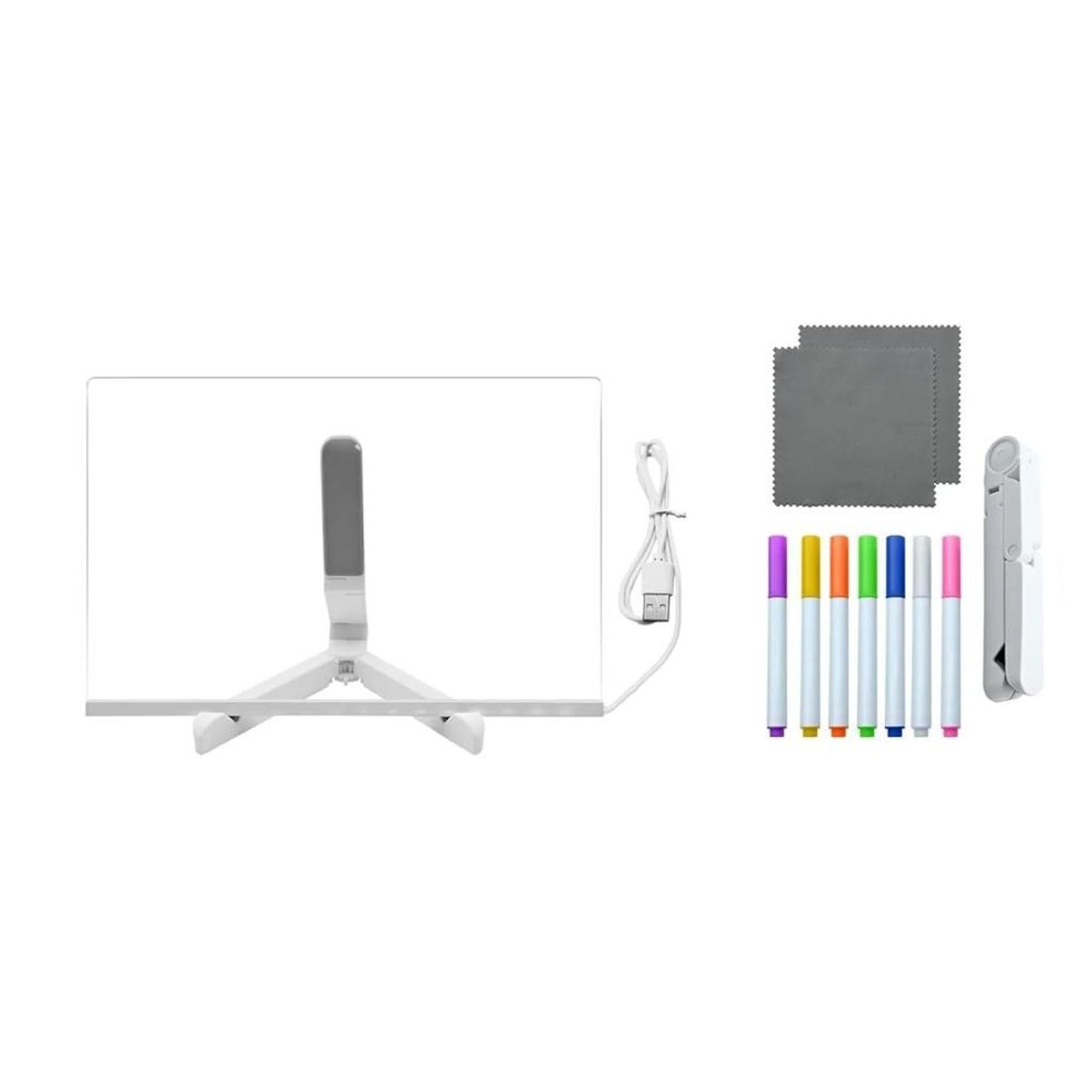 GENERICO - Pizarra Acrílica LED 20×30 Panel Mensajes Luminoso