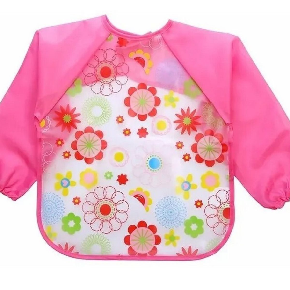 GENERICO - Baberos silicona bebe Delantal manga larga Color niña