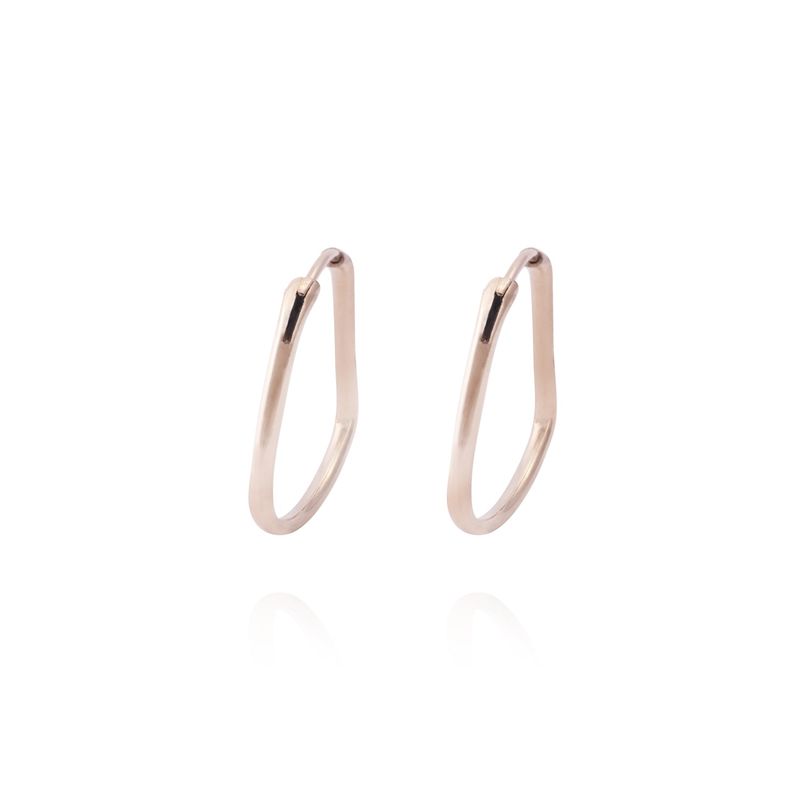 JB JOYAS BARON - Aros en Oro Miel 18kt Tubo Grande