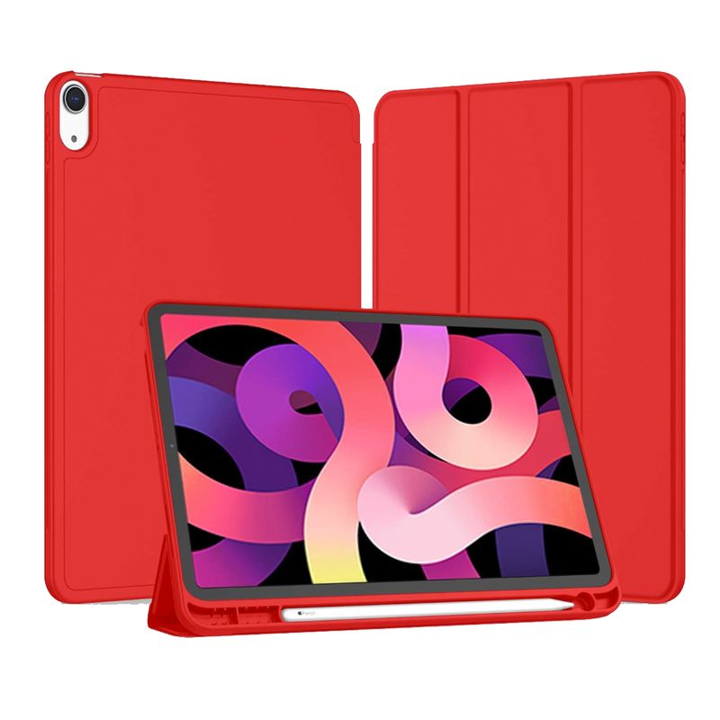 GENERICO - Fundas Smart Cover Para iPad 10.9 Decima 2022 Rojo