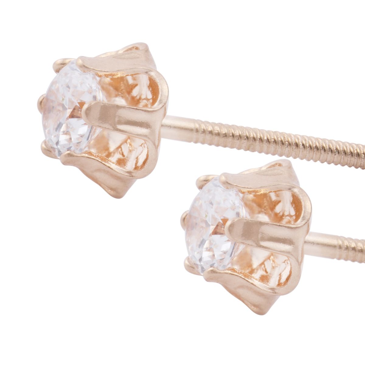JB JOYAS BARON - Aros en Oro Miel 18kt Circón 4mm