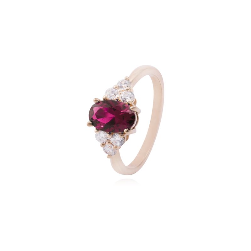 JB JOYAS BARON - Anillo en Oro Miel 18kt Aura Carmesí