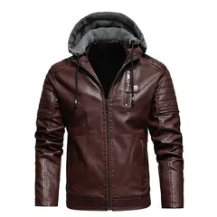 GIOIO - Chaqueta Sintética Hombre Cuello Alto Forro Polar Capucha Corte