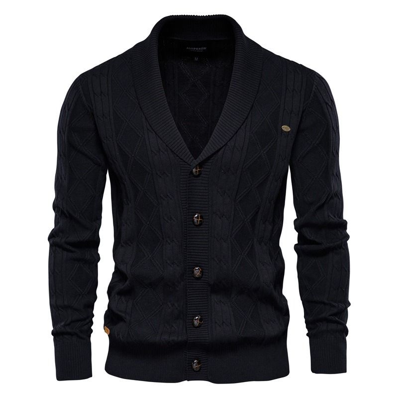 GIOIO - Suéter Hombre Cuello V Grueso Minimalista Asiático Urbano Premium​