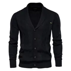 GIOIO - Suéter Hombre Cuello V Grueso Minimalista Asiático Urbano Premium​