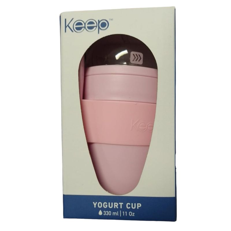 KEEP - Vaso Yogurt Keep Cereal 330ml Con Cuchara Rosado