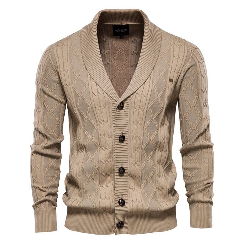 GIOIO - Suéter Hombre Cuello V Grueso Minimalista Asiático Urbano Premium​