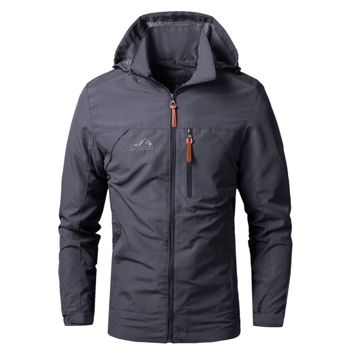 GIOIO - Chaqueta Capucha Ráfida Urbana Corte Delgado Bolsillo Canguro Táctico