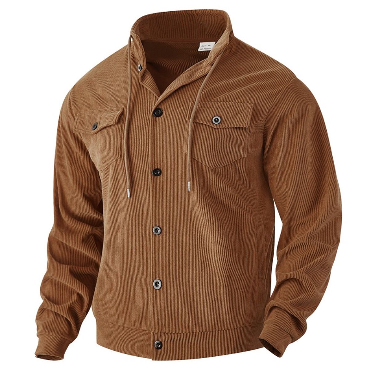 GIOIO - Chaqueta Pana Hombre Vintage USA Solapa Bolsillos Tácticos Urbana​