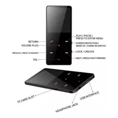 GENERICO - Reproductor MP3 MP4 Bluetooth Touch Latauar - 8GB