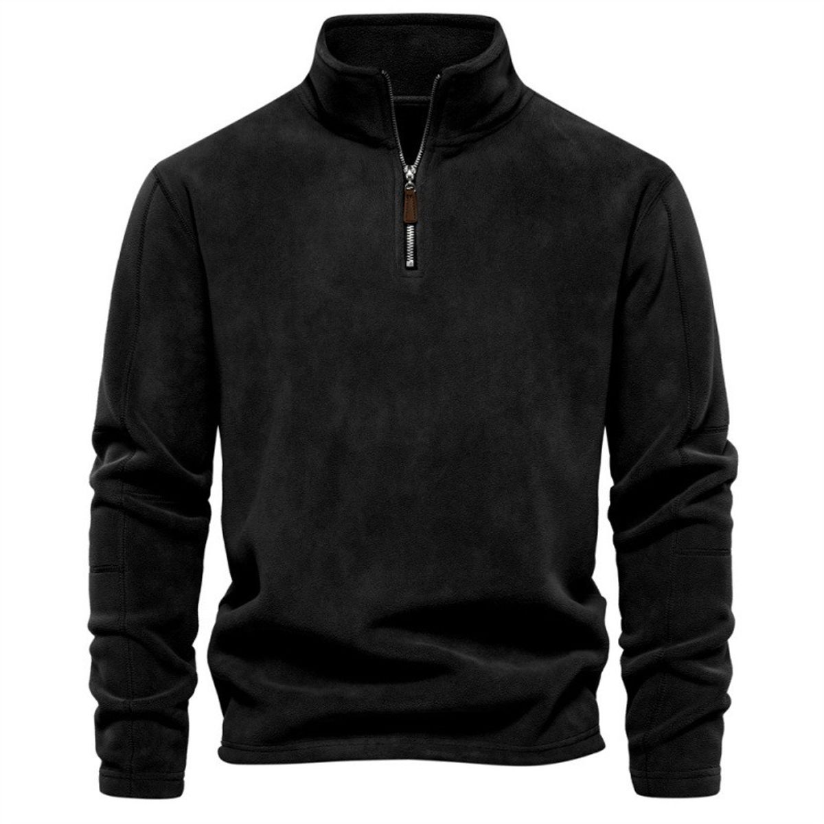 GIOIO - Canguro Polar Hombre Media Cremallera Cuello Alto Liso Urbano