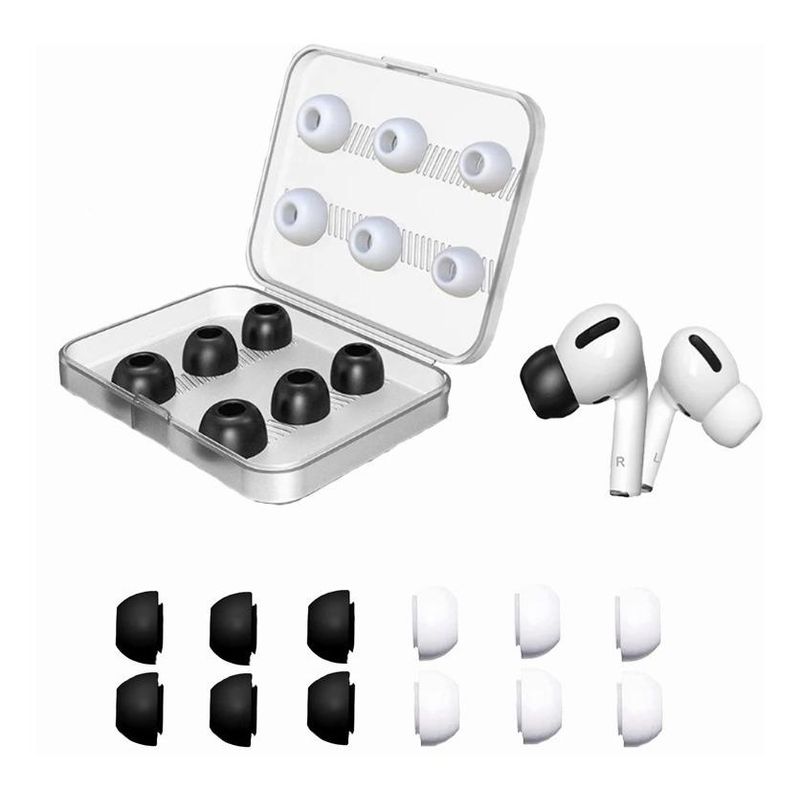 GENERICO - Almohadillas de Silicona y Espuma para AirPods Pro 6 Pares