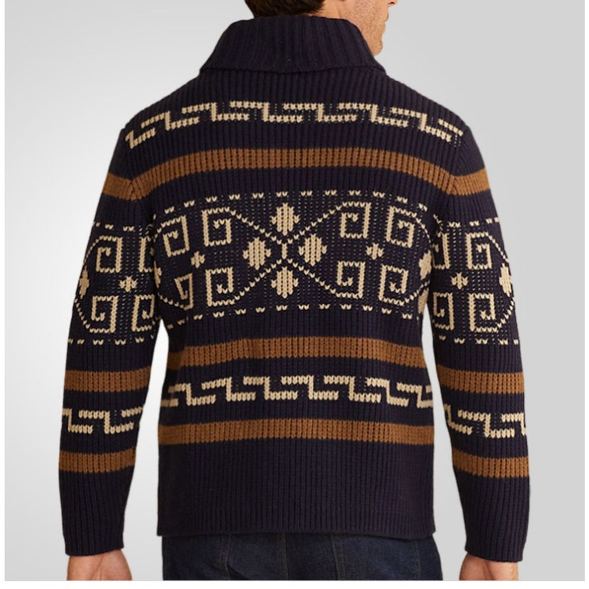 GIOIO - Cárdigan Hombre Punto Cable Medio Largo Urbano Premium Lana Tejido​