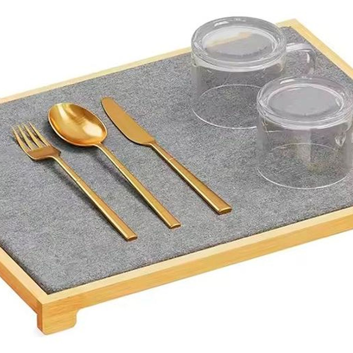 GENERICO - Tapete de Piedra Absorbente para Secado Rápido en Cocina