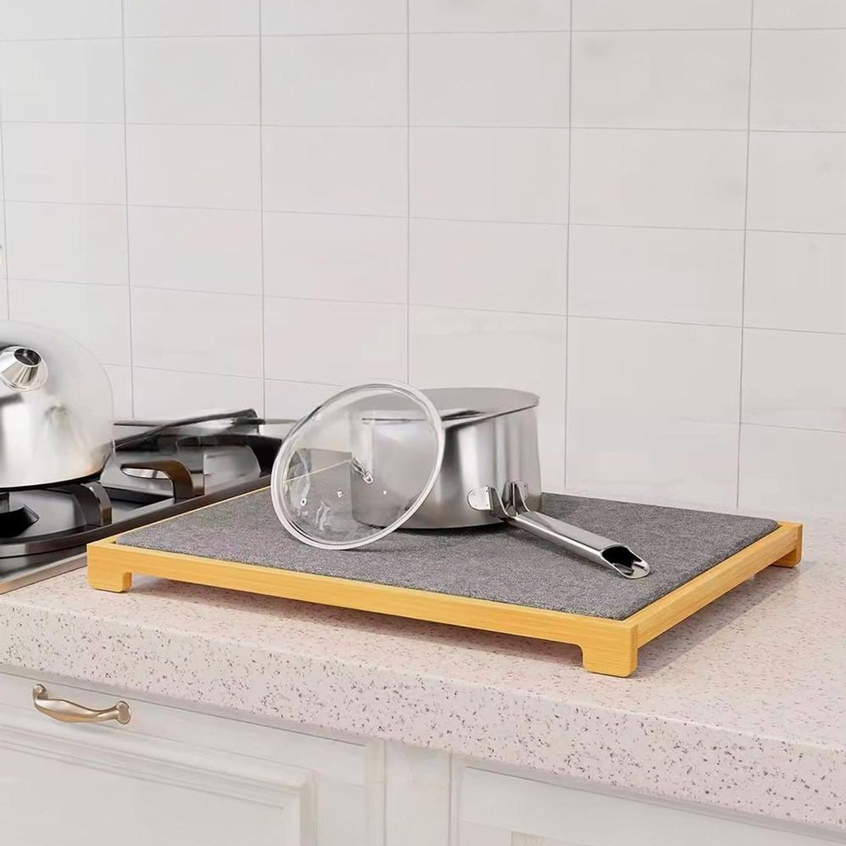 GENERICO - Tapete de Piedra Absorbente para Secado Rápido en Cocina