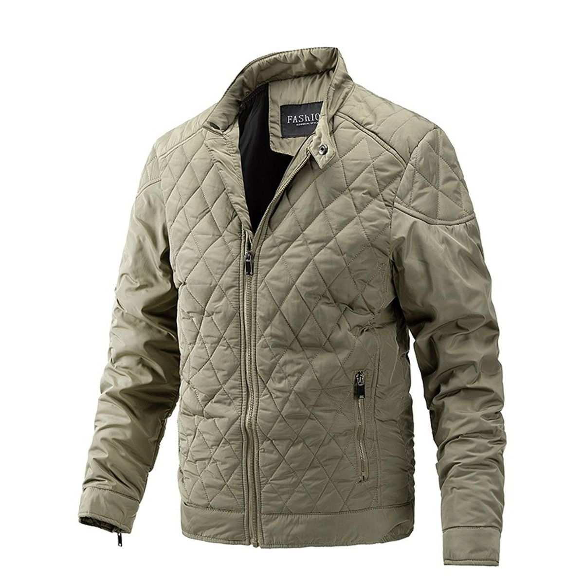 GIOIO - Chaquetón Hombre Ligero Acolchado Cuello Mao Moderno Ajustado​