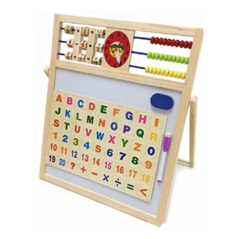 GENERICO - Pizarra Magnética Doble Educativa para Niños con Accesorios