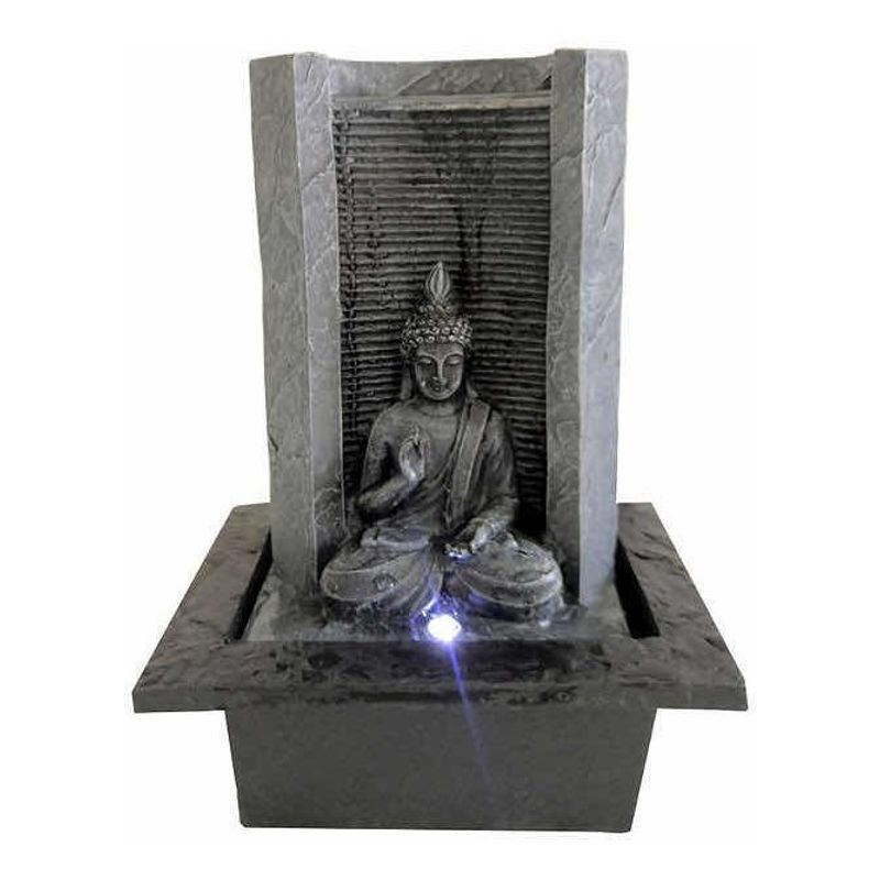 GENERICO - Fuente de Agua Cuadrada de Fibra Estilo Oriental para Hogar