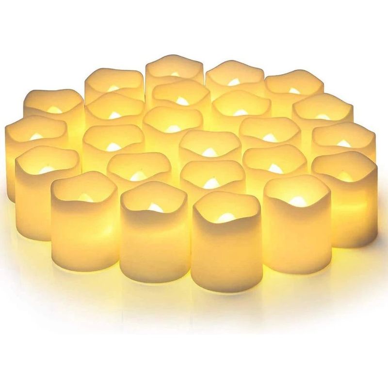 GENERICO - Velas LED Efecto Llama 24 Piezas Decoración Segura