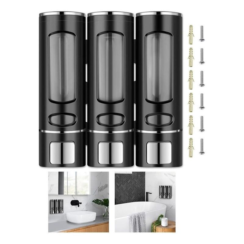 GENERICO - Dispensador de Jabón de Pared Capacidad 400ml 3 Piezas