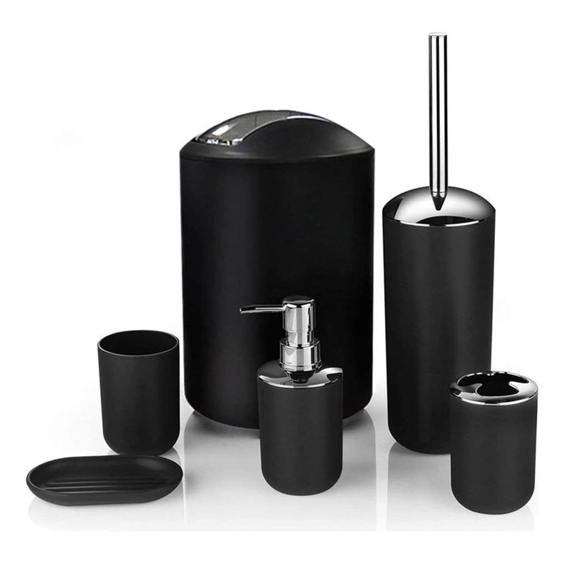 GENERICO - Juego Moderno de Accesorios de Baño - 6 Piezas Esenciales