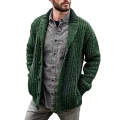 GIOIO - Cárdigan Hombre Liso Premium Manga Larga Urbano Versátil​