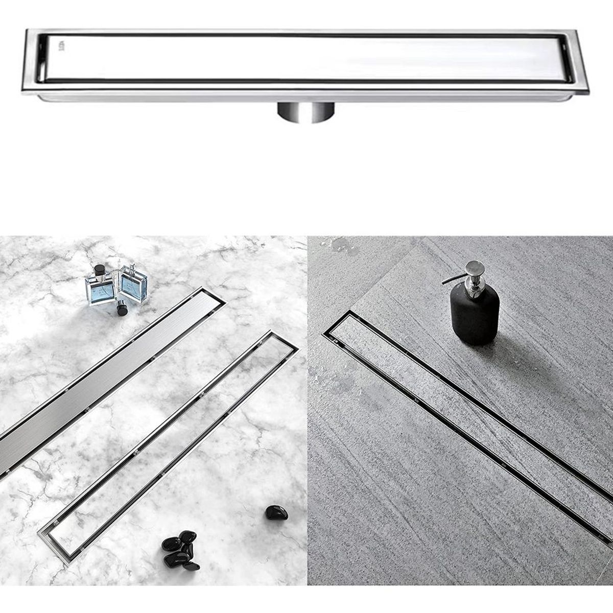 GENERICO - Rejilla Drenaje 2 en 1 Anti-olor y Antibacteria 10x40cm