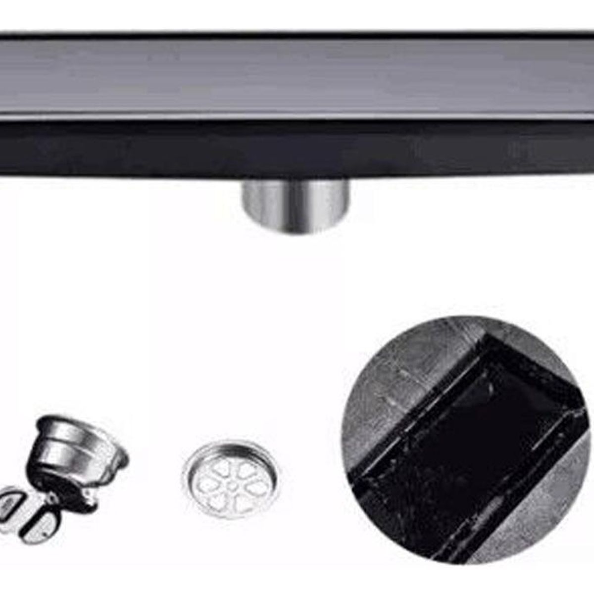 GENERICO - Desagüe Lineal de Acero Inoxidable para Baño 10x40 cm