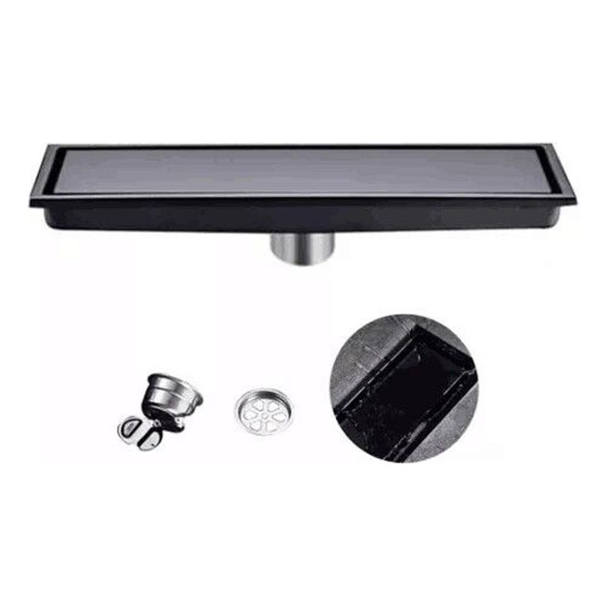 GENERICO - Desagüe Lineal de Acero Inoxidable para Baño 10x40 cm