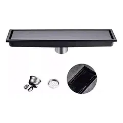 GENERICO - Desagüe Lineal de Acero Inoxidable para Baño 10x40 cm