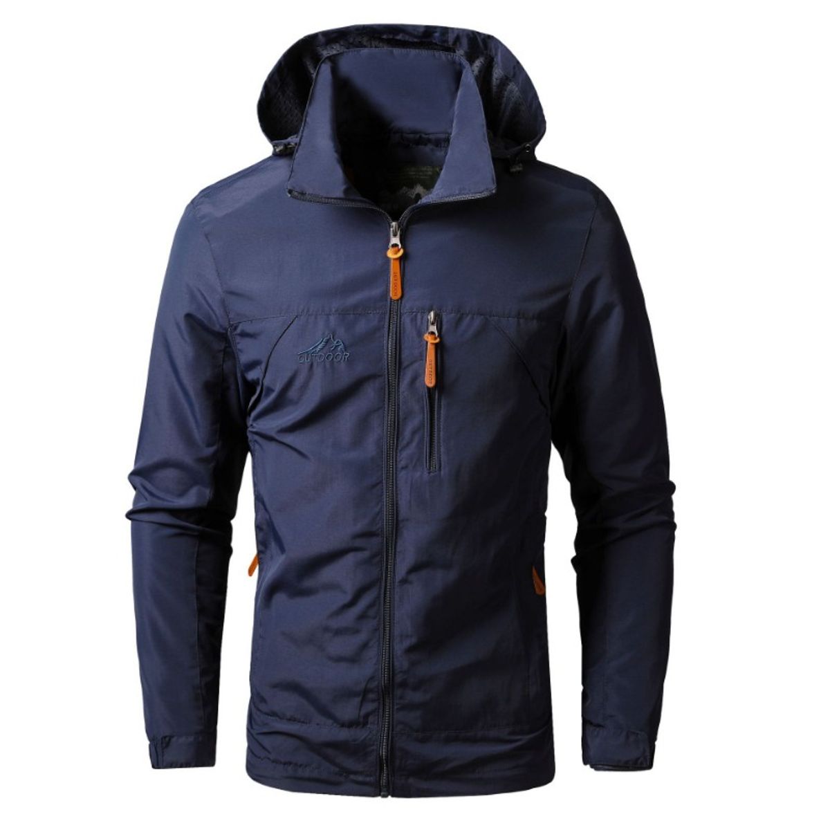 GIOIO - Chaqueta Capucha Ráfida Urbana Corte Delgado Bolsillo Canguro Táctico