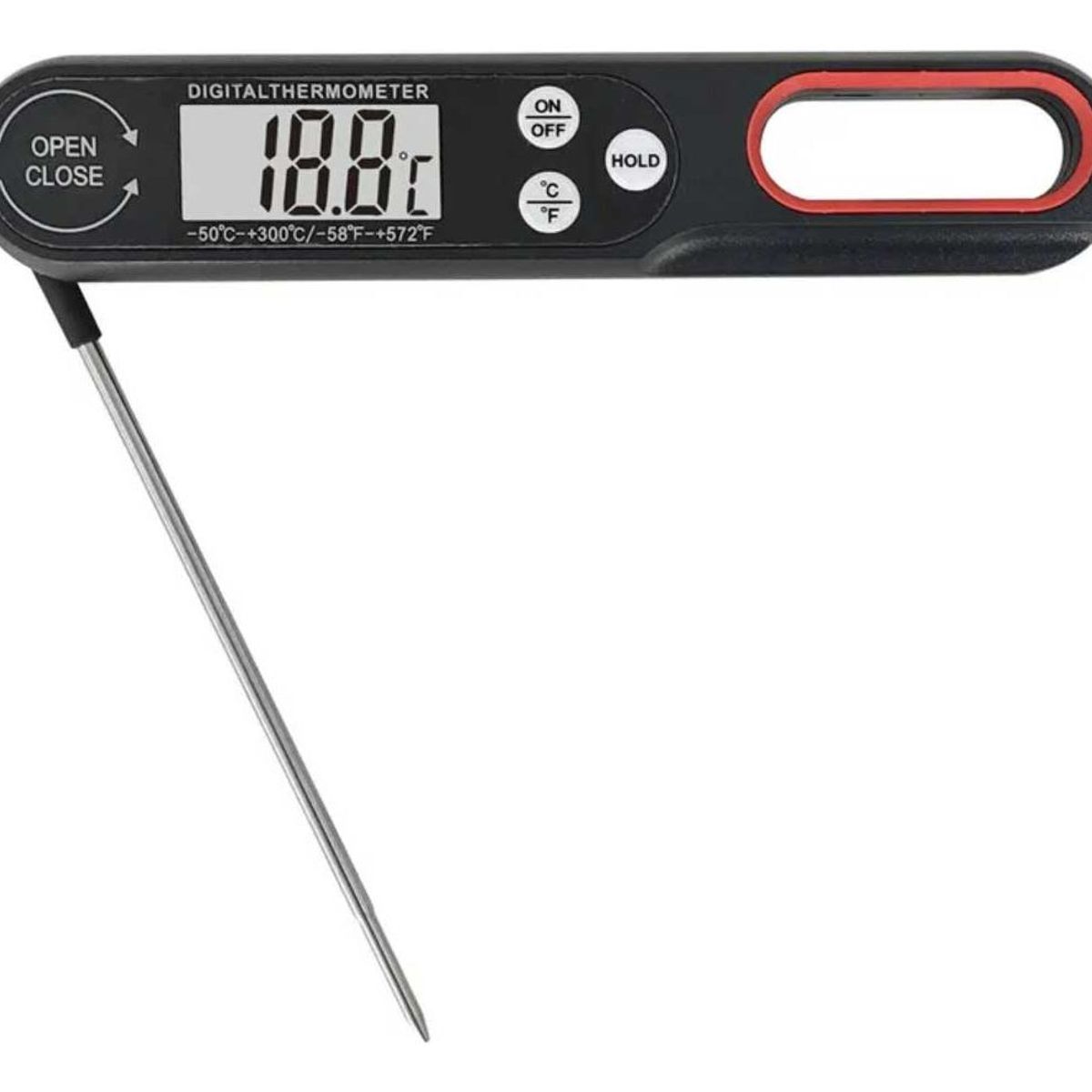 GENERICO - Termómetro Digital Plegable para Cocinar Carnes y Líquidos