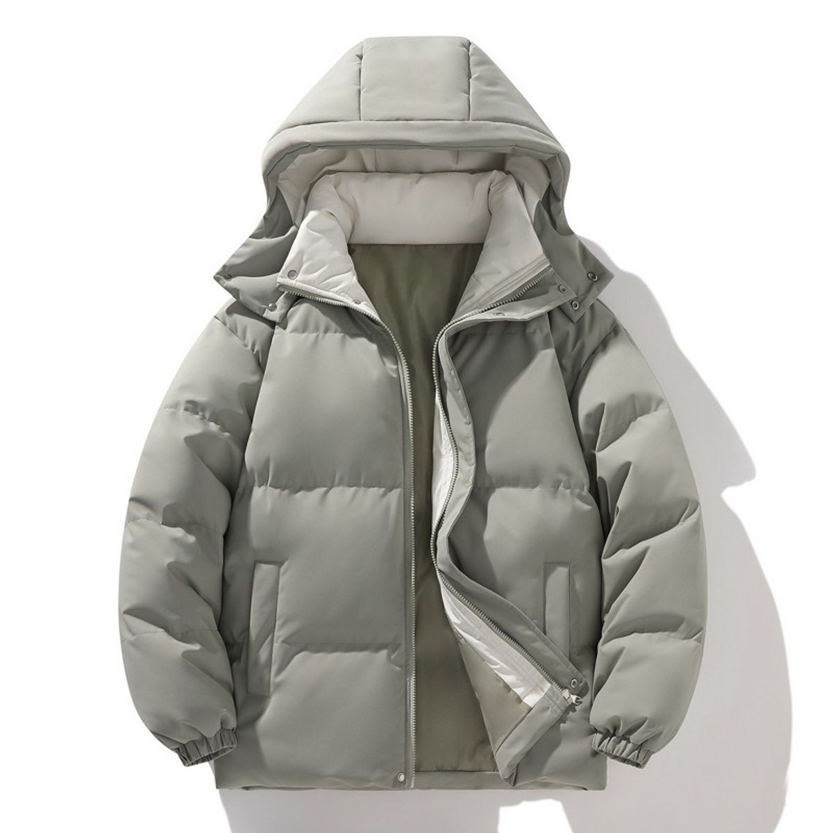 GIOIO - Chaqueta Acolchada Hombre Extra Grueso Premium Capucha Urbana Alta