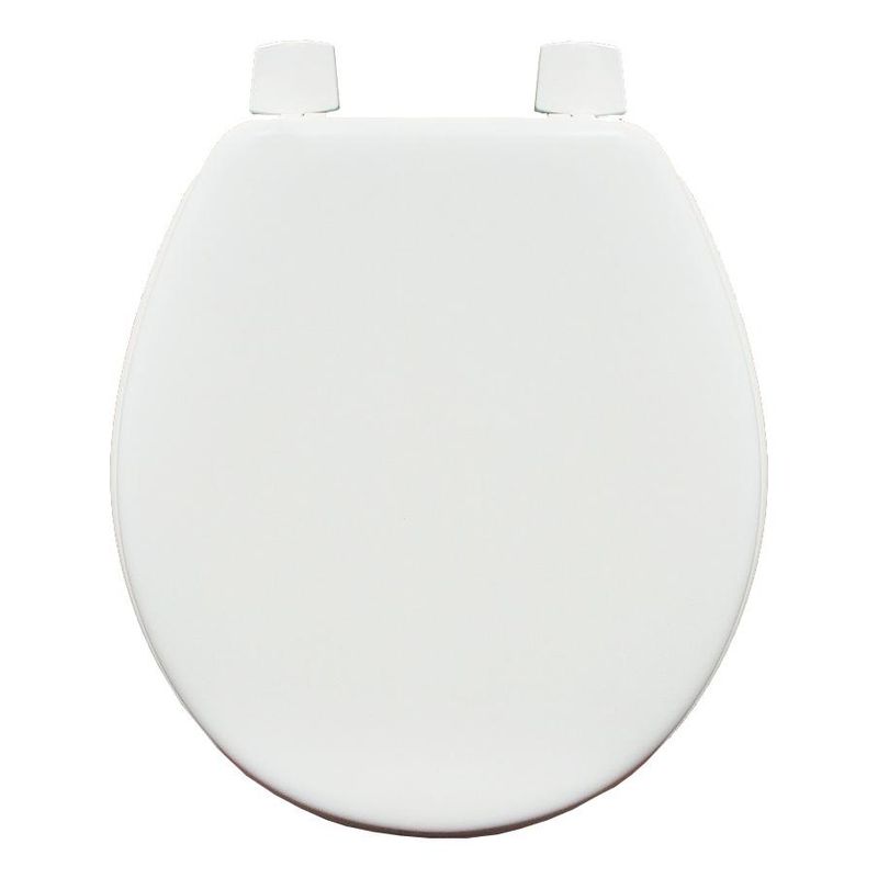 GENERICO - Tapa de Wc Redonda de Madera Blanca Higiénica y Confortable