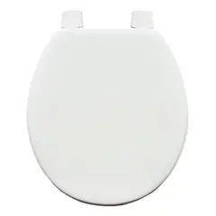 GENERICO - Tapa de Wc Redonda de Madera Blanca Higiénica y Confortable