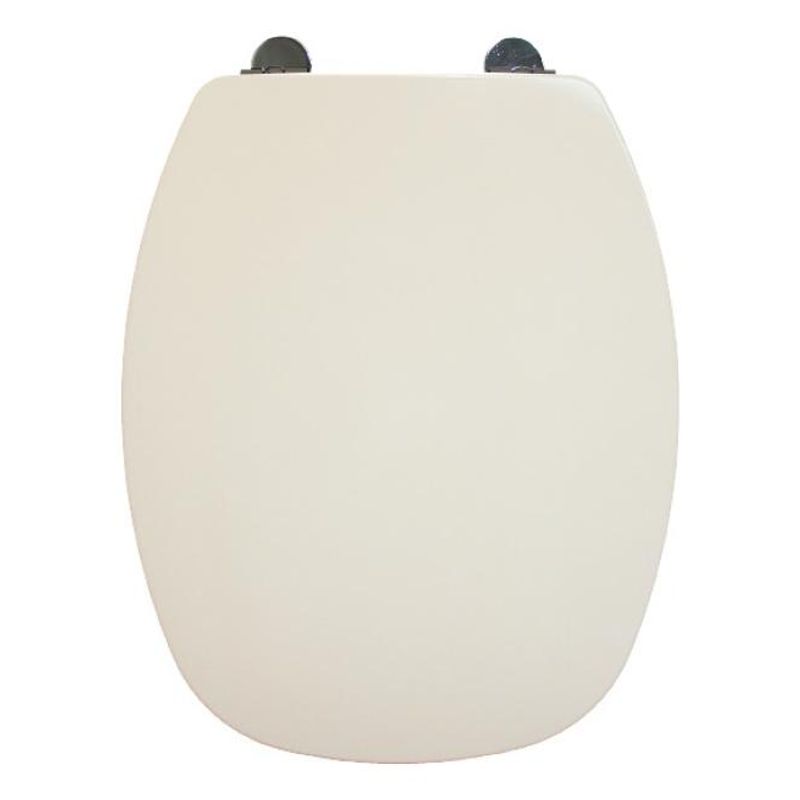 GENERICO - Asiento de Inodoro Cuadrado de Madera Termomoldeada Blanco