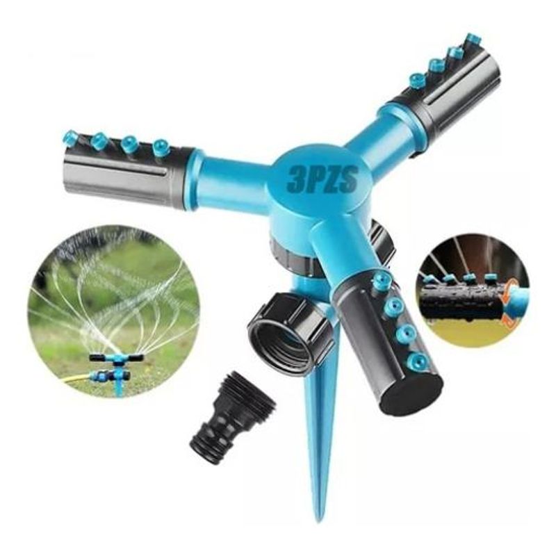 GENERICO - Aspersor Automático Rotatorio de 360° para Jardín 15 m