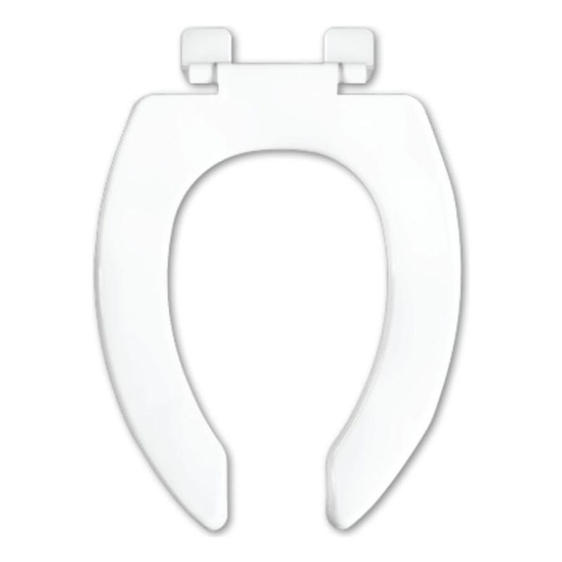 GENERICO - Asiento de Inodoro Elongado de Plástico Blanco sin Tapa